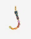 Dolce & Gabbana Rainbow Alphabet J 18 Kt Yellow Gold Charm With Multicolor Fine Gems Gold Female Onesize In Gold