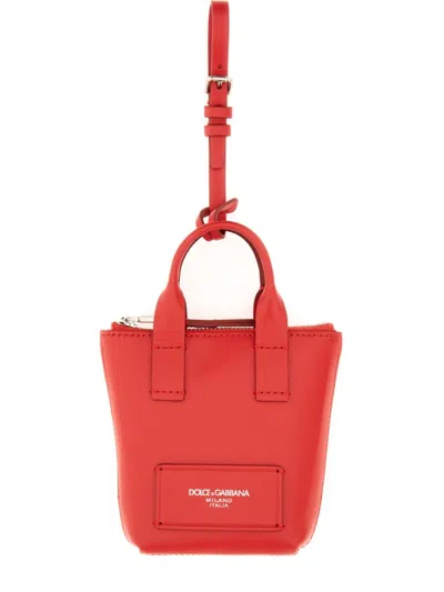 Dolce & Gabbana Charm Leather "minibag" In Red