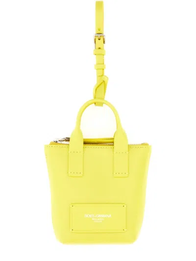 Dolce & Gabbana Charm Leather "minibag" In Yellow