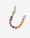 Dolce & Gabbana Rainbow Alphabet U 18 Kt Yellow Gold Charm With Multicolor Fine Gems Gold Female Onesize In Gold
