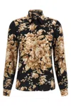 Dolce & Gabbana Charmeuse Shirt Shirt And Blouse Multicolor In Black
