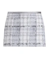 Dolce & Gabbana Check Lurex Raschel Tweed Miniskirt In White