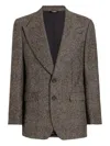 Dolce & Gabbana Single-breasted Felted Jacket In Gray