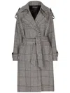 Dolce & Gabbana Check-pattern Coat In Grey