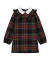 Dolce & Gabbana Wool-blend Tartan Dress (8-12 Years) In Black