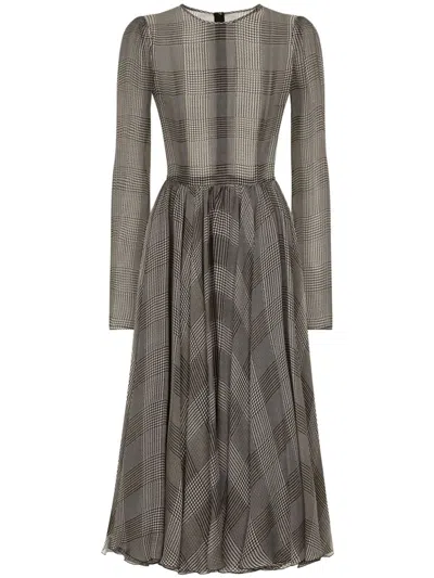 Dolce & Gabbana Check-pattern Dress In マルチカラー