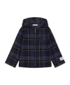 Dolce & Gabbana Check-pattern Hooded Jacket In Blue