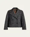 Dolce & Gabbana Check Pied Poule Double-breasted Jacket In Black