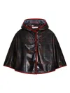 Dolce & Gabbana Check-print Cape Coat In Blue