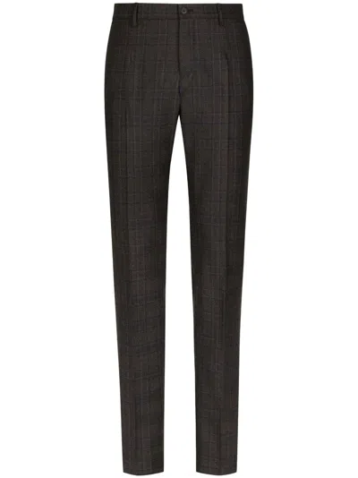 DOLCE & GABBANA DOLCE & GABBANA CHECK WOOL TROUSERS