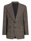 Dolce & Gabbana Single-breasted Felted Jacket In Brown