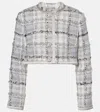 Dolce & Gabbana Gray Short Check Lurex Raschel Tweed Jacket In Grey