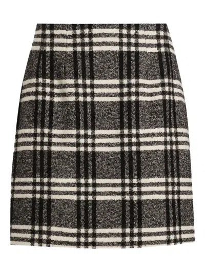 Dolce & Gabbana Checked Mini Skirt In Black