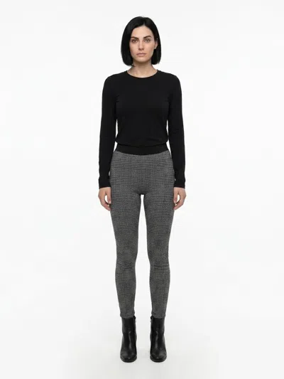 Dolce & Gabbana Checked Polyamide Leggings In Gray