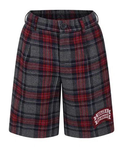 Dolce & Gabbana Checked Shorts In Black