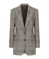 Dolce & Gabbana Pied De Poule Check Blazer In Gray