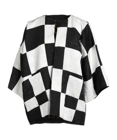 Dolce & Gabbana Checkered Jacket In Black