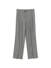 Dolce & Gabbana Check-pattern Pleated Trousers In Gray