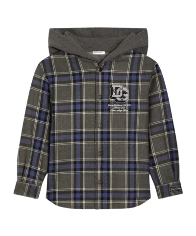 Dolce & Gabbana Kids' Check-tartan Shirt In Green