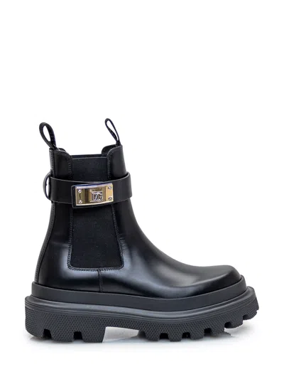 Dolce & Gabbana Chelsea Boot In Nero