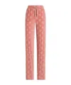 Dolce & Gabbana Jacquard Chenille Jogging Pants With Dg Logo In Deep Pink