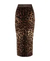Dolce & Gabbana Chenille Midi Skirt In Black