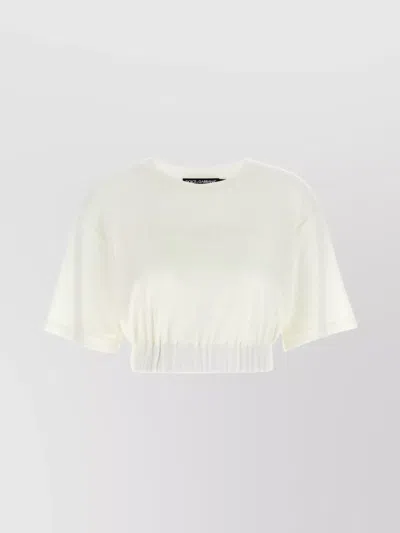 Dolce & Gabbana Chenille Top With Tonal-logo In S9995