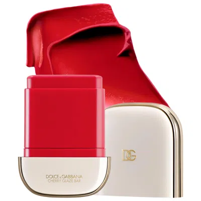 Dolce & Gabbana Cherry Glaze Bar 24h Lasting Glow & Waterproof Cream Blush Stick With Vegan Collagen 04 Sunny Red 0.