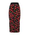 Dolce & Gabbana Cherry Print High-waist Midi Skirt