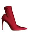 Dolce & Gabbana Cherry Red Stretch Stilettos Ankle Boot Shoes In Red