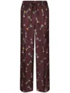 Dolce & Gabbana Silk Jogging Pants In Brown