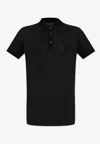 Dolce & Gabbana Chest Embroidered-logo Polo T-shirt In Black