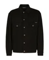 Dolce & Gabbana Black Wash Stretch Denim Jacket In Black