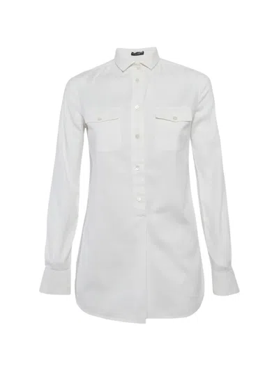 Pre-owned Dolce & Gabbana Chest-pocket Shirt In White
