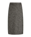 Dolce & Gabbana Herringbone Midi Pencil Skirt In Brown