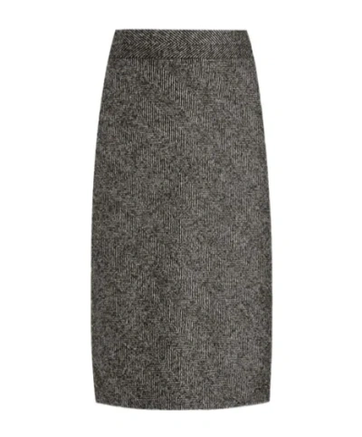 DOLCE & GABBANA DOLCE  GABBANA CHEVRON SKIRT