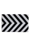 Dolce & Gabbana Chevron-patterned Metal Frame Clutch In Black