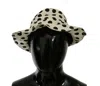 Dolce & Gabbana White 100% Cotton Polka Dot Design Trilby Hat In Neutral