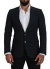 Dolce & Gabbana Black Single Breasted Formal Wool Blazer In Black