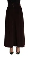 Dolce & Gabbana Bordeaux Corduroy Cotton Trouser Wide Leg Pants