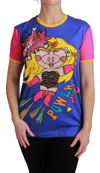 Dolce & Gabbana Purple Pig Supergirl Top Cotton T-shirt