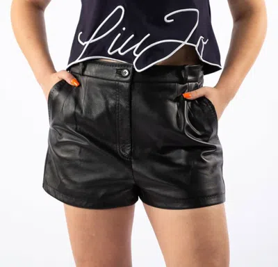 Dolce & Gabbana Chic Lambskin Leather Shorts In Black