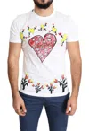 Dolce & Gabbana White Saint Valentine Print Cotton Men T-shirt In White
