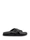 Dolce & Gabbana Luxurious Calfskin Sandals For Men In Black