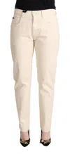 DOLCE & GABBANA CHIC SKINNY BOYFRIEND JEANS WITH LOGO WOMEN'S PLAQUE