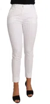 Dolce & Gabbana Logo-buttons Wide Leg Cropped Trousers In White