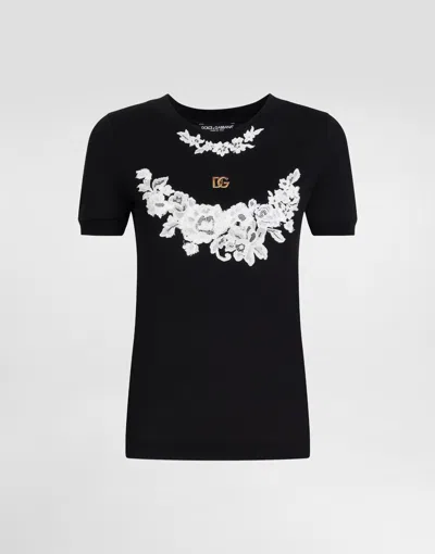 Dolce & Gabbana Chic Women's T-shirt For Spring/summer 2025 In Black