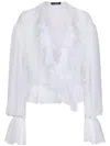 Dolce & Gabbana Chiffon Blouse With Ruffles In White