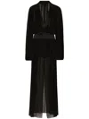 Dolce & Gabbana Kleid Aus Chiffon In Schwarz