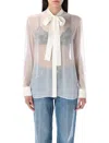 Dolce & Gabbana Chiffon Shirt With Bow